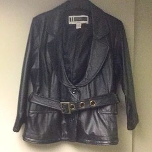 Black leather jacket